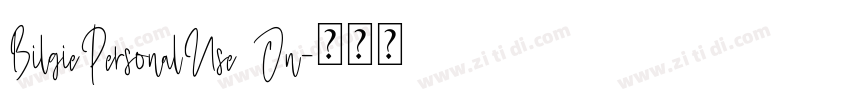 BilgiePersonalUse On字体转换
